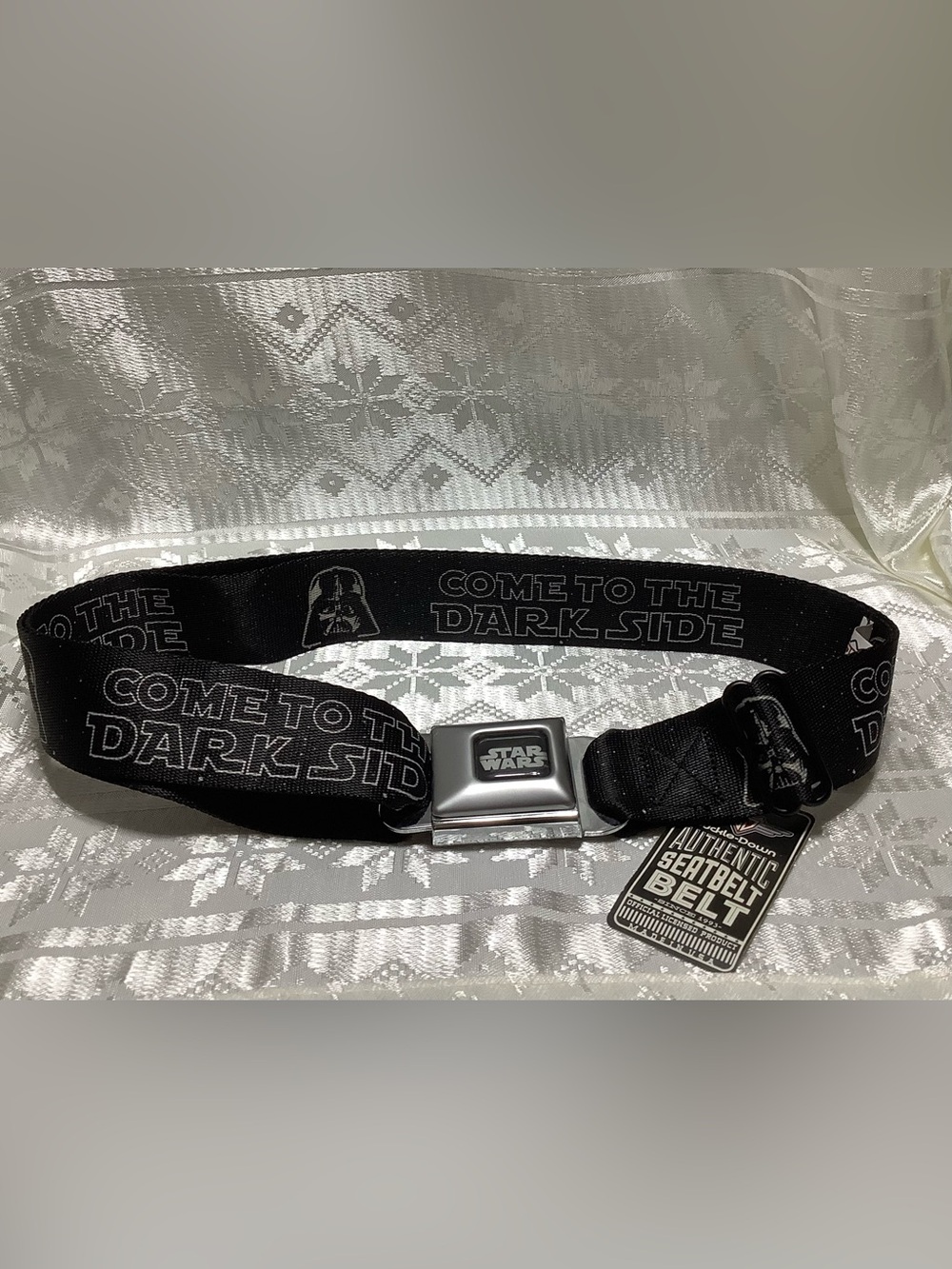Star Wars Darth Vader “Come To The Dark Side” Buckle-Down Seatbelt Belt Unisex